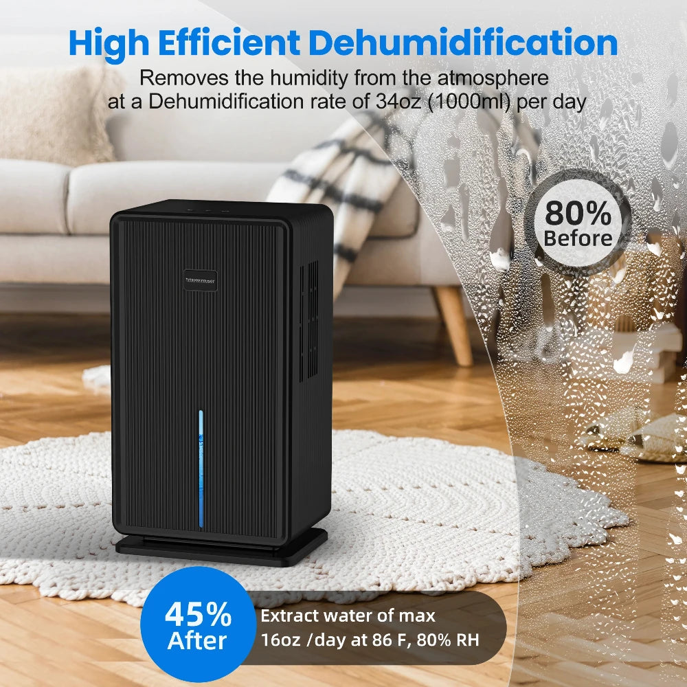 Home Air Dehumidifier Black